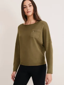 Rose Pocket Trim Knit