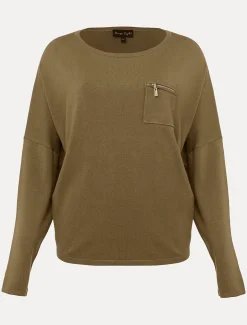 Rose Pocket Trim Knit