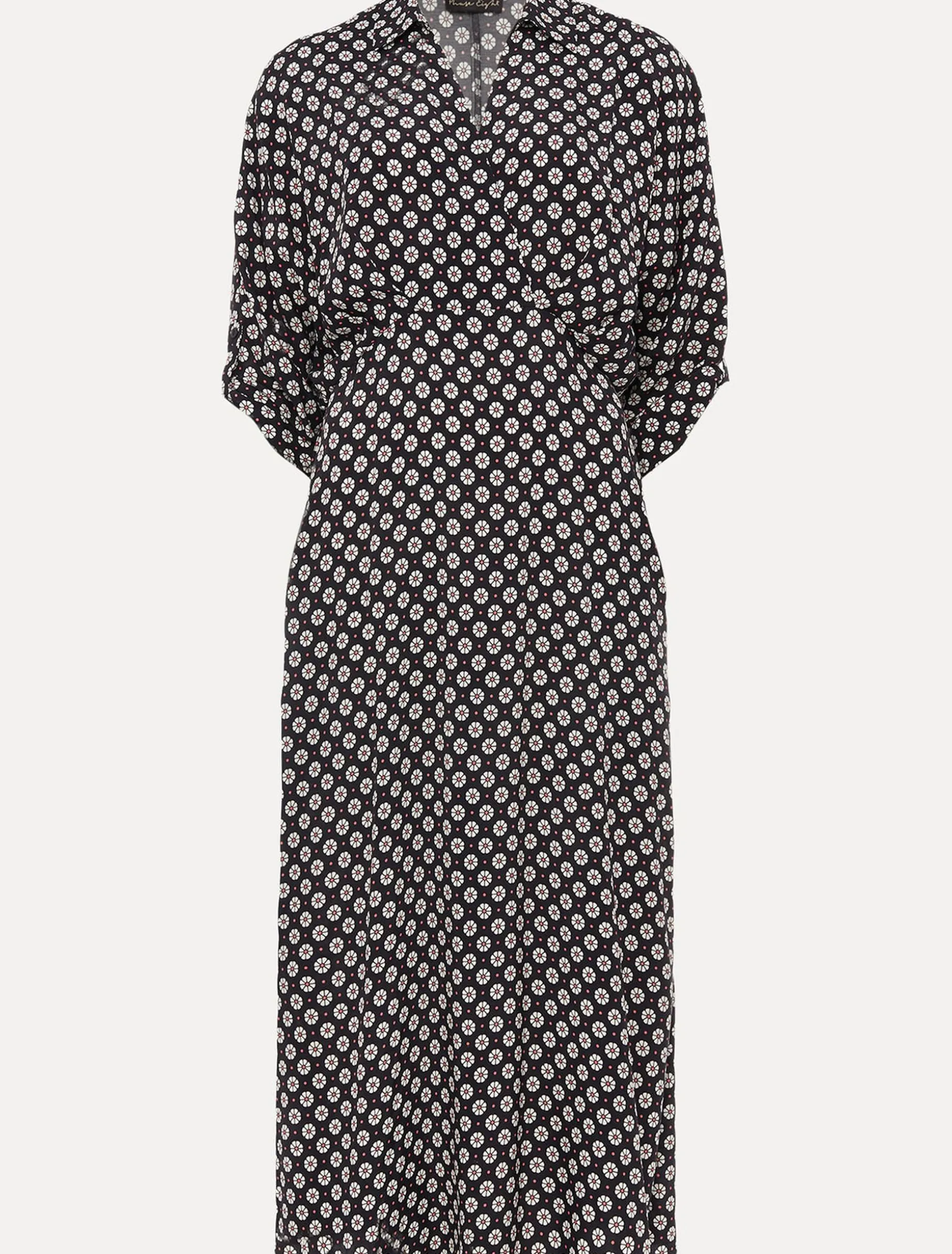 Ryleigh Geometric Print Midi Dress