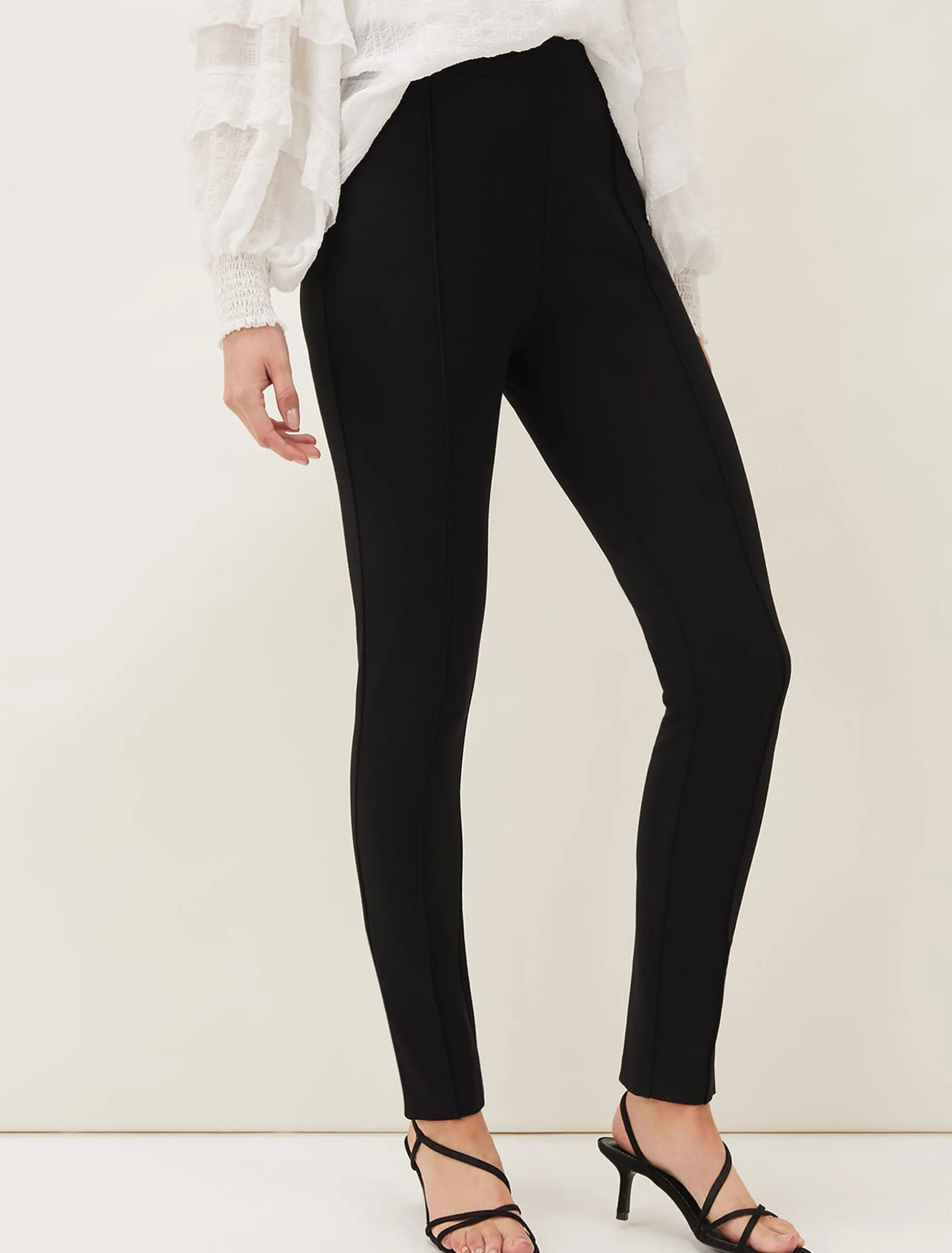 Sabrina Zip Hem Ponte Trousers