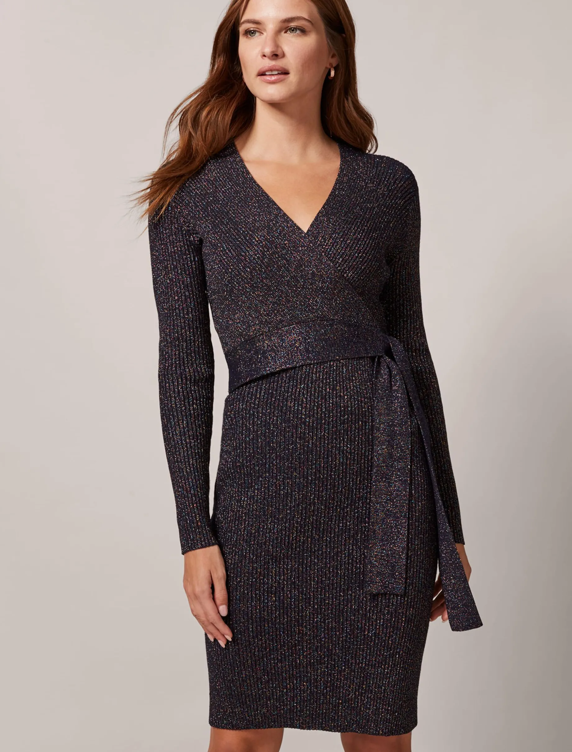 Sady Sparkle Wrap Dress