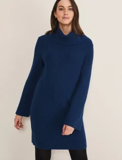 Saffie Cosy Ribbed Sleeve Knit Dress