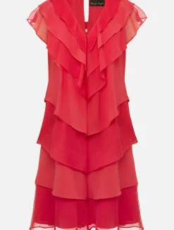 Sage Pleated Ruffle Mini Dress