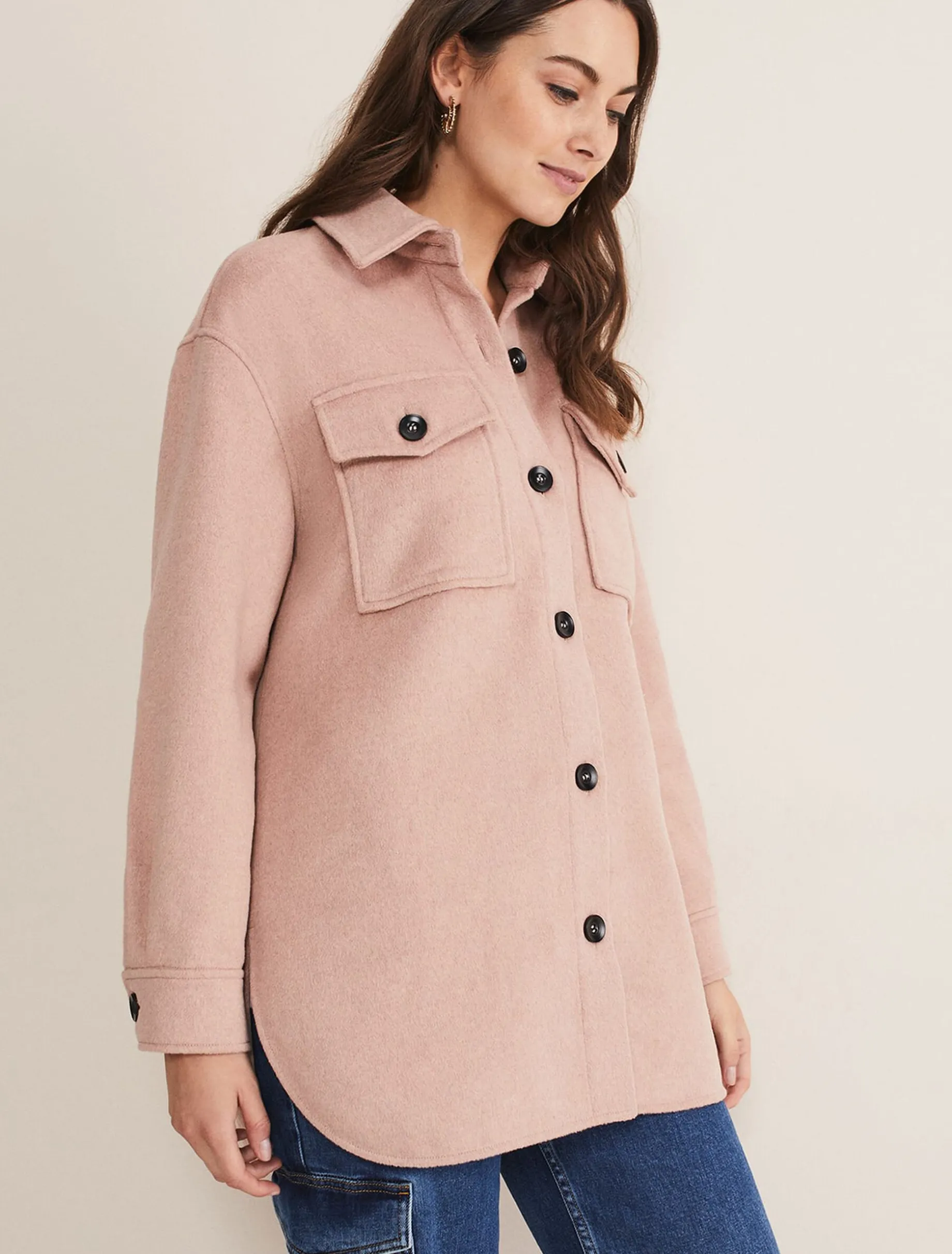 Sammy Plain Wool Shacket