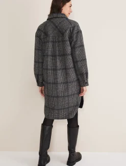Sarina Check Longline Shacket