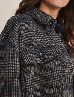 Sarina Check Longline Shacket