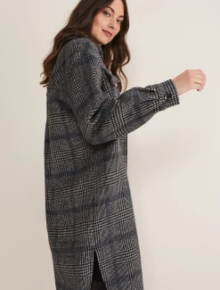 Sarina Check Longline Shacket