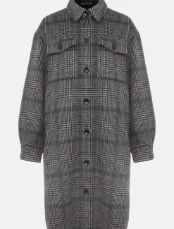 Sarina Check Longline Shacket