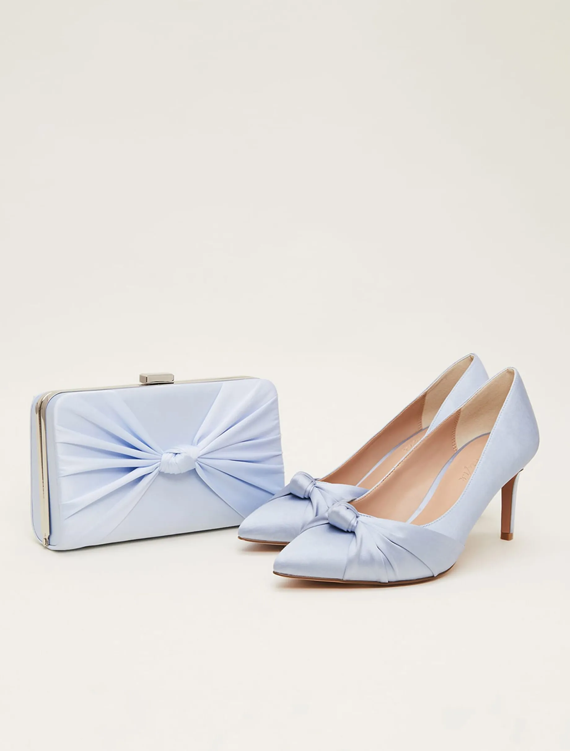 Satin Knot Front Court Shoe