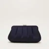 Satin Pleat Clutch Bag