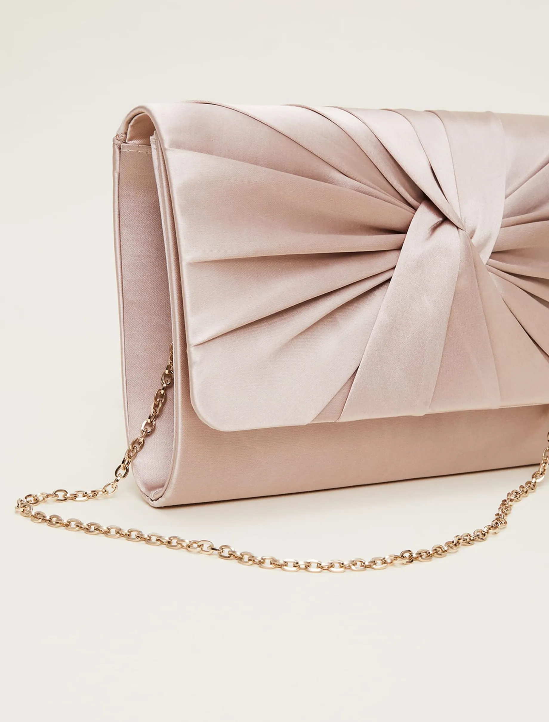 Satin Twist Clutch Bag