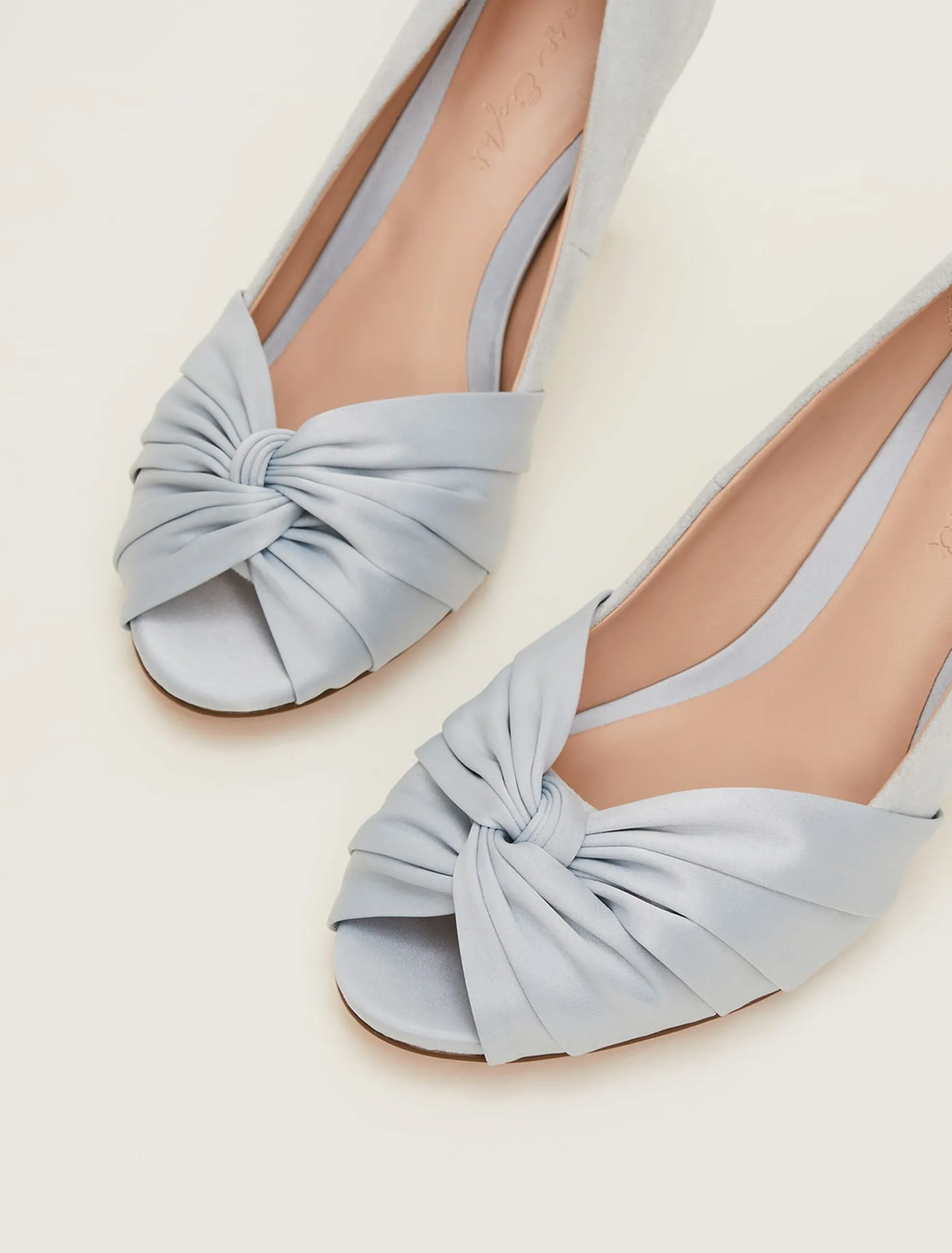 Satin Twist Peeptoe Shoe