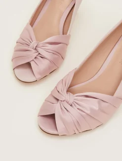 Satin Twist Peeptoe Shoe