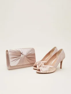 Satin Twist Peeptoe Shoe