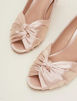 Satin Twist Peeptoe Shoe