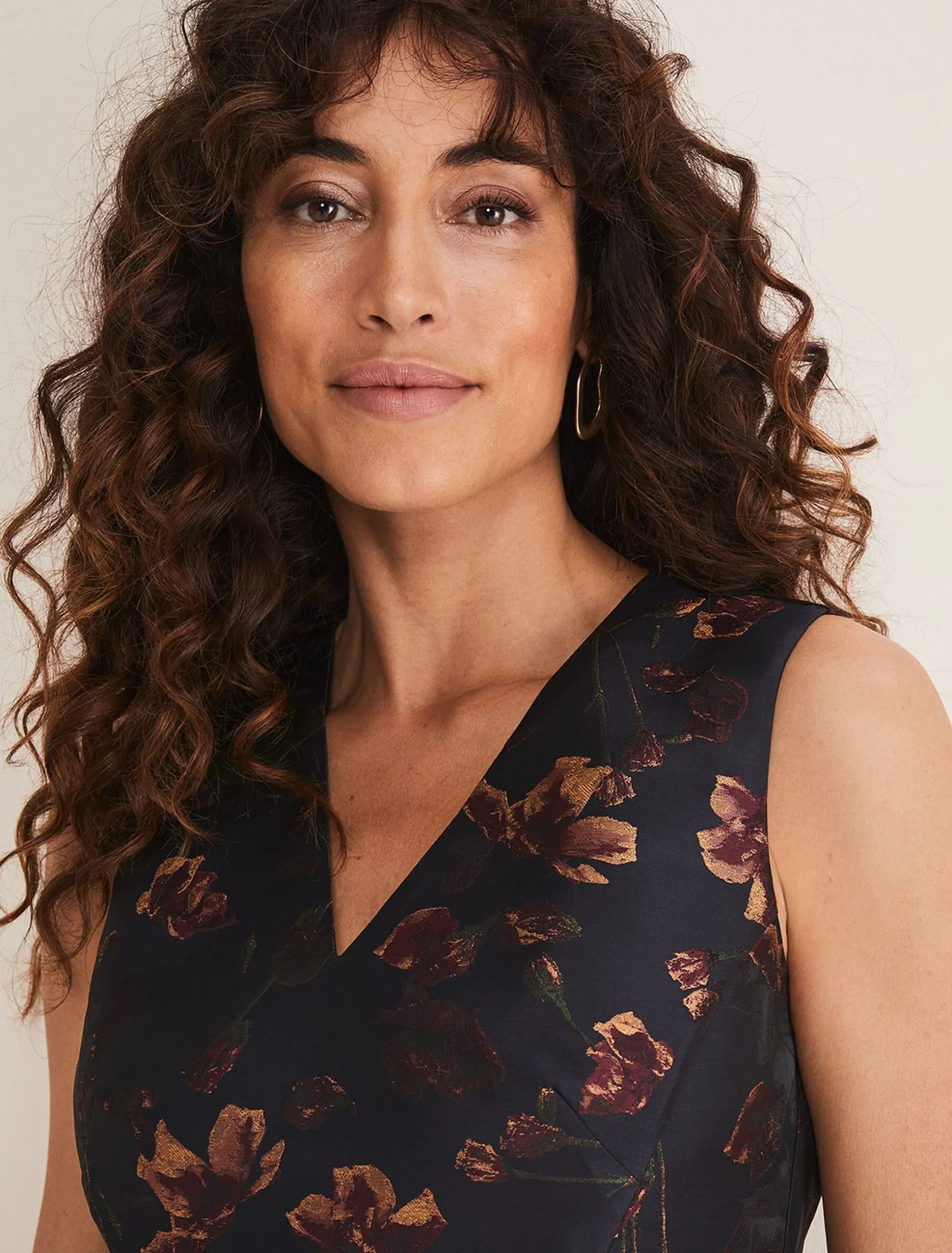 Savannah Jacquard Floral Fit And Flare Dress