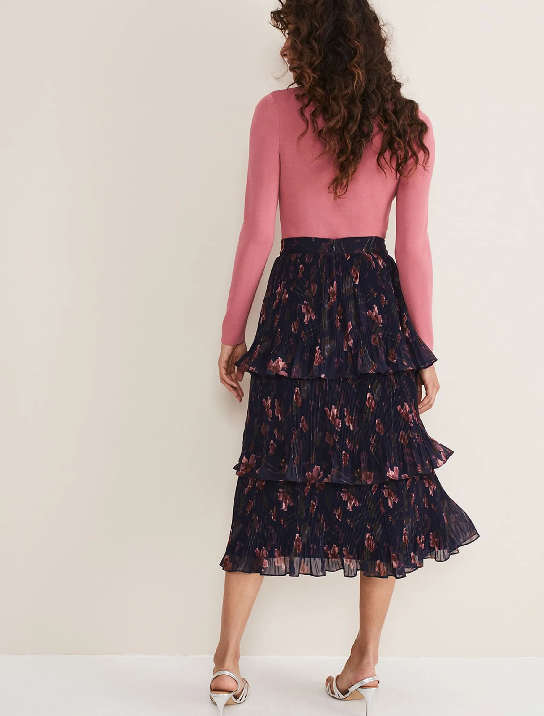 Selena Tiered Printed Skirt