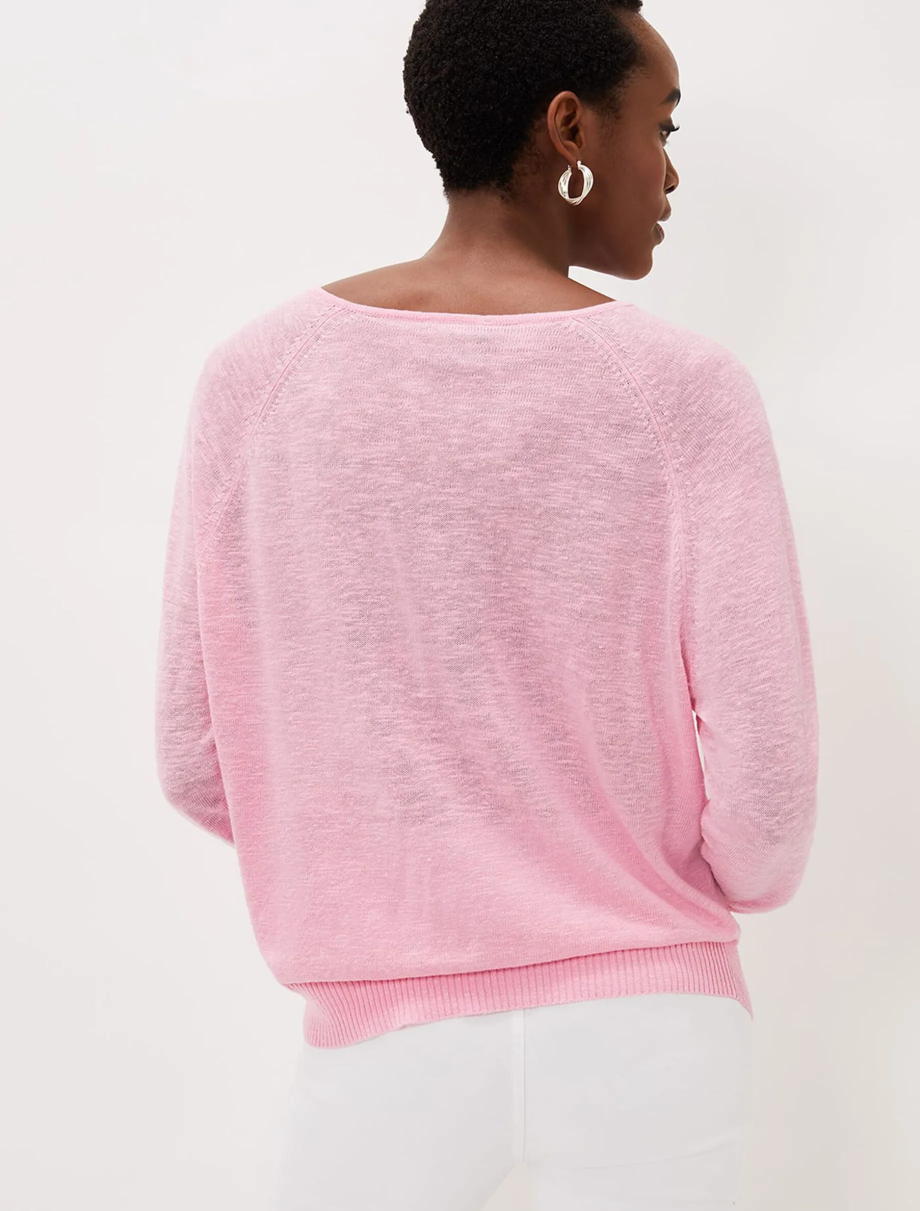 Senita Linen V-Neck Jumper