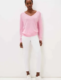 Senita Linen V-Neck Jumper