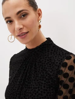 Sevina Spot Tunic Dress