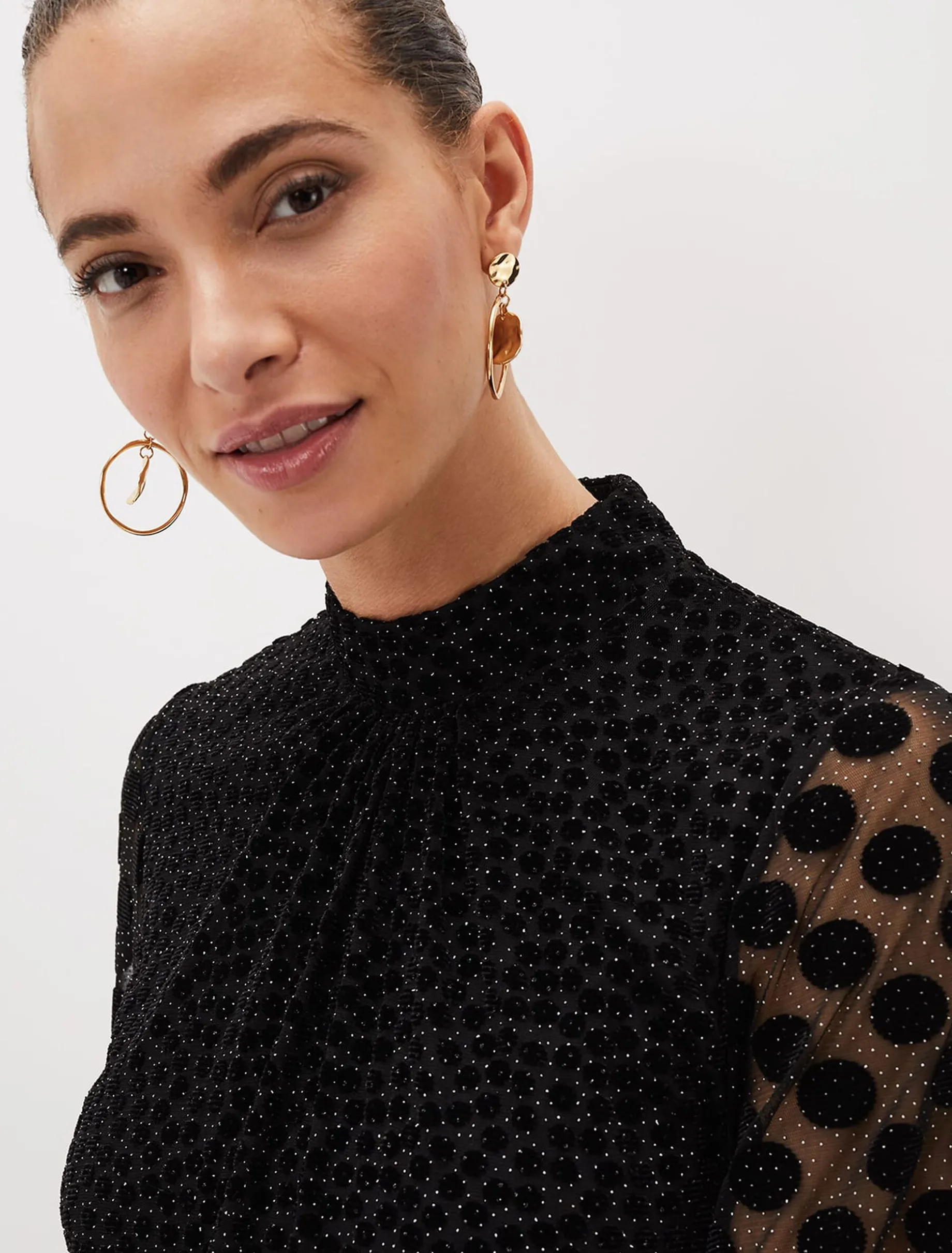 Sevina Spot Tunic Dress
