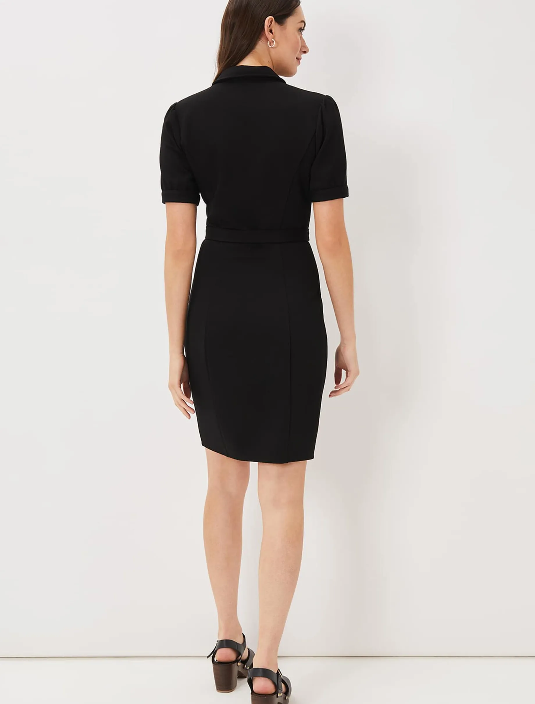 Shaden Zip Front Ponte Dress
