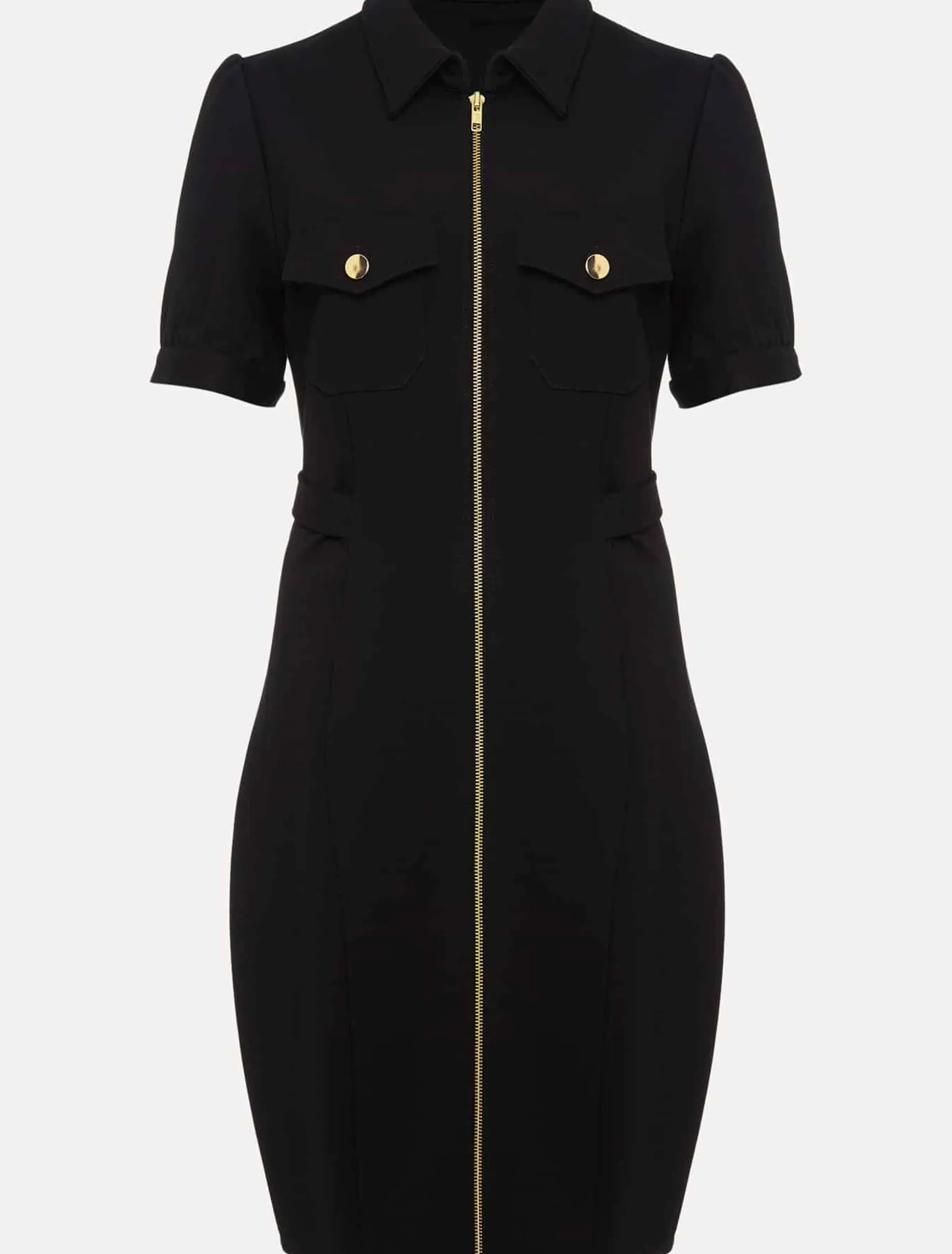 Shaden Zip Front Ponte Dress