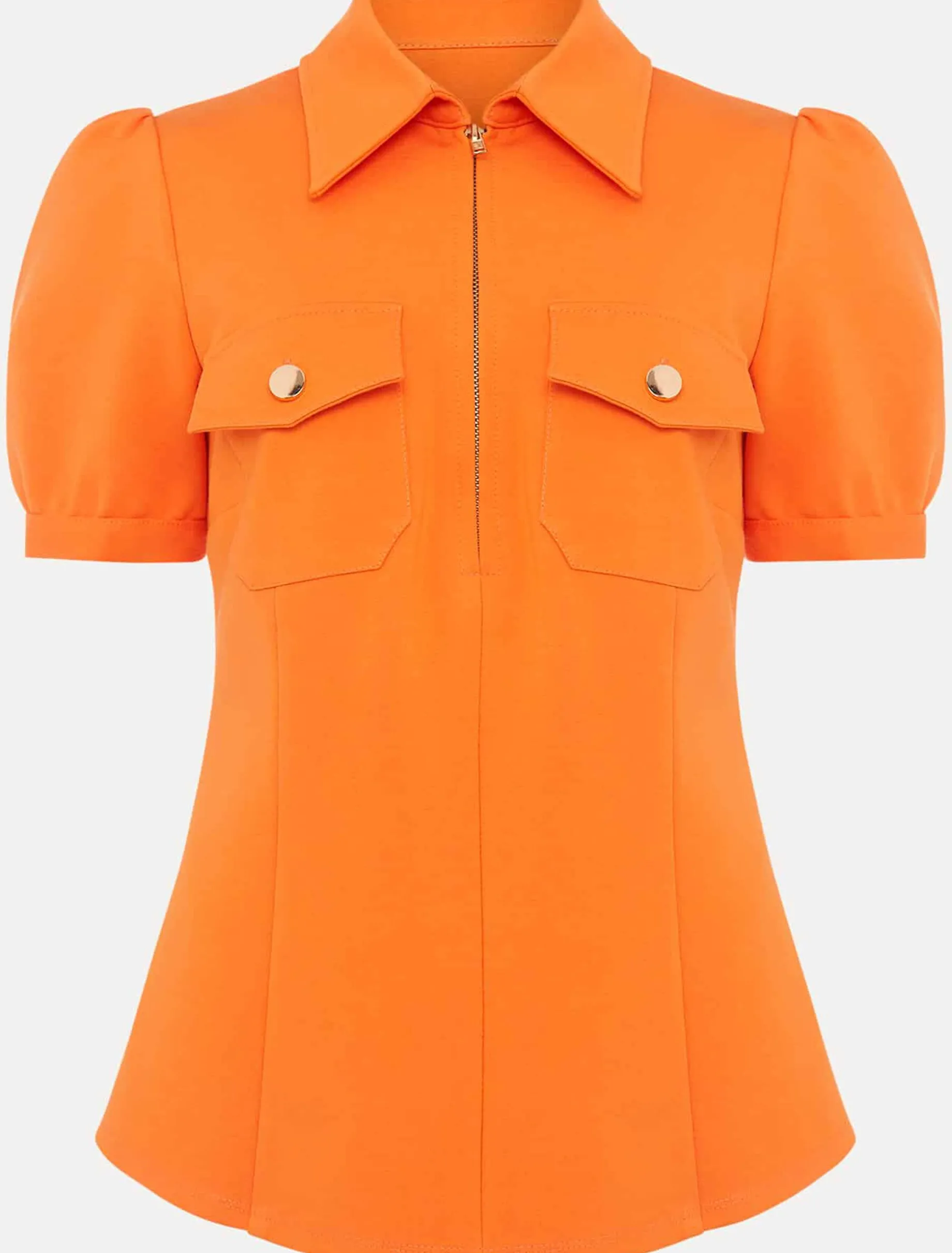 Shaden Zip Front Ponte Top