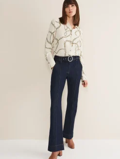 Shawna Belted Bootcut Jeans