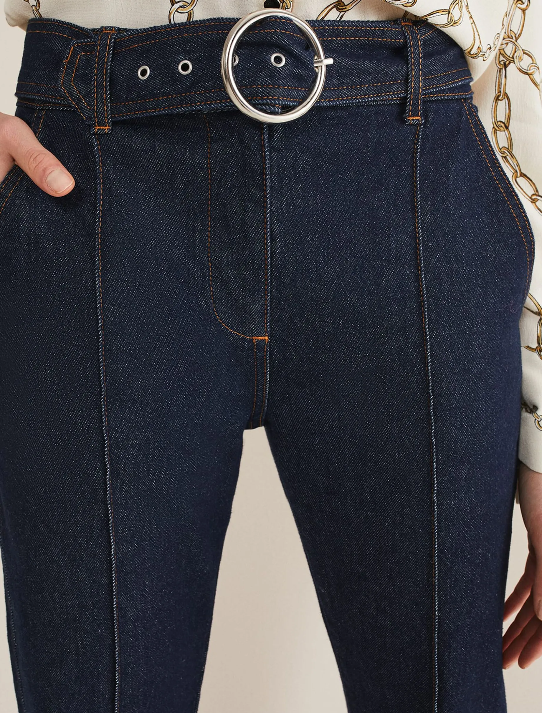 Shawna Belted Bootcut Jeans
