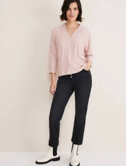Shellie Textured V Neck Top