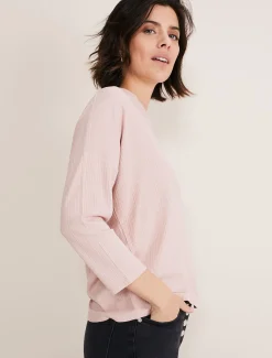 Shellie Textured V Neck Top