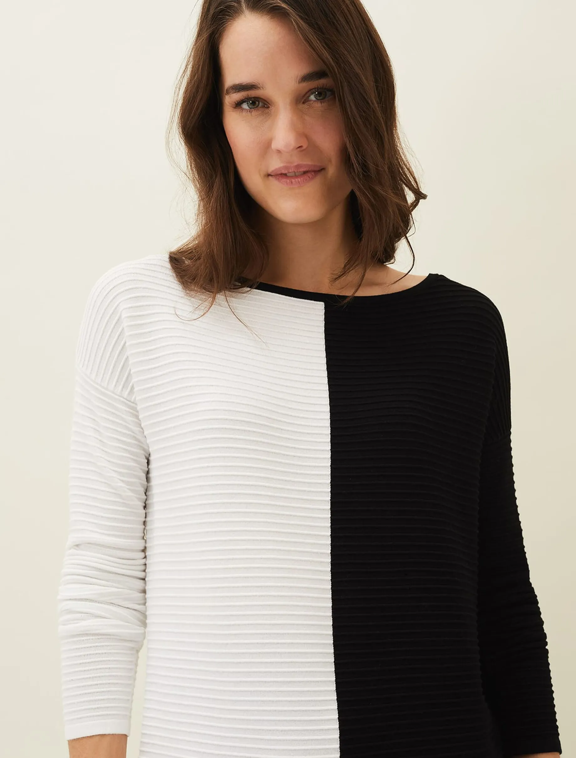 Sherrie Ribbed Colourblock Knit Tunic Dress