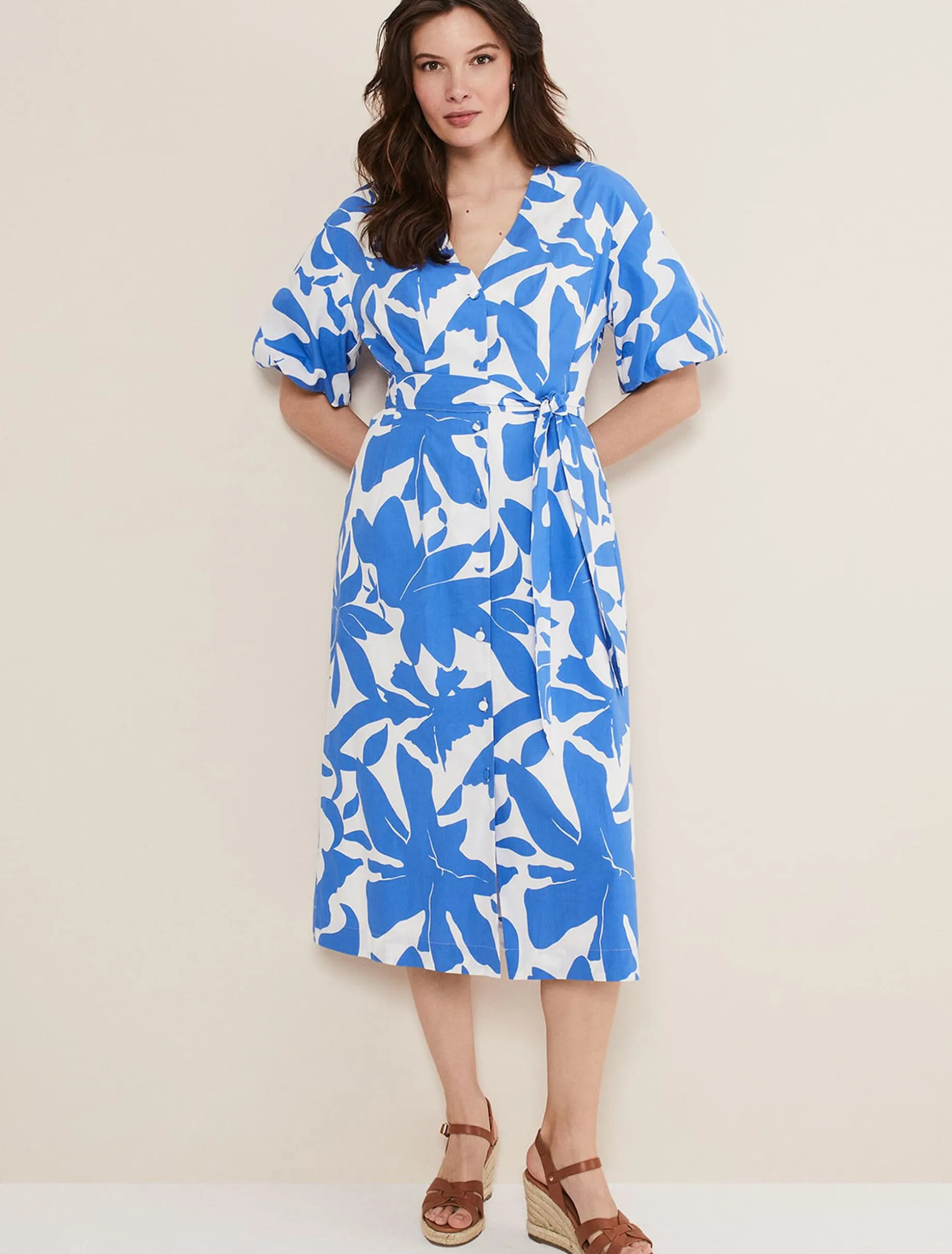 Sienna Cotton Two Colour Midi Dress