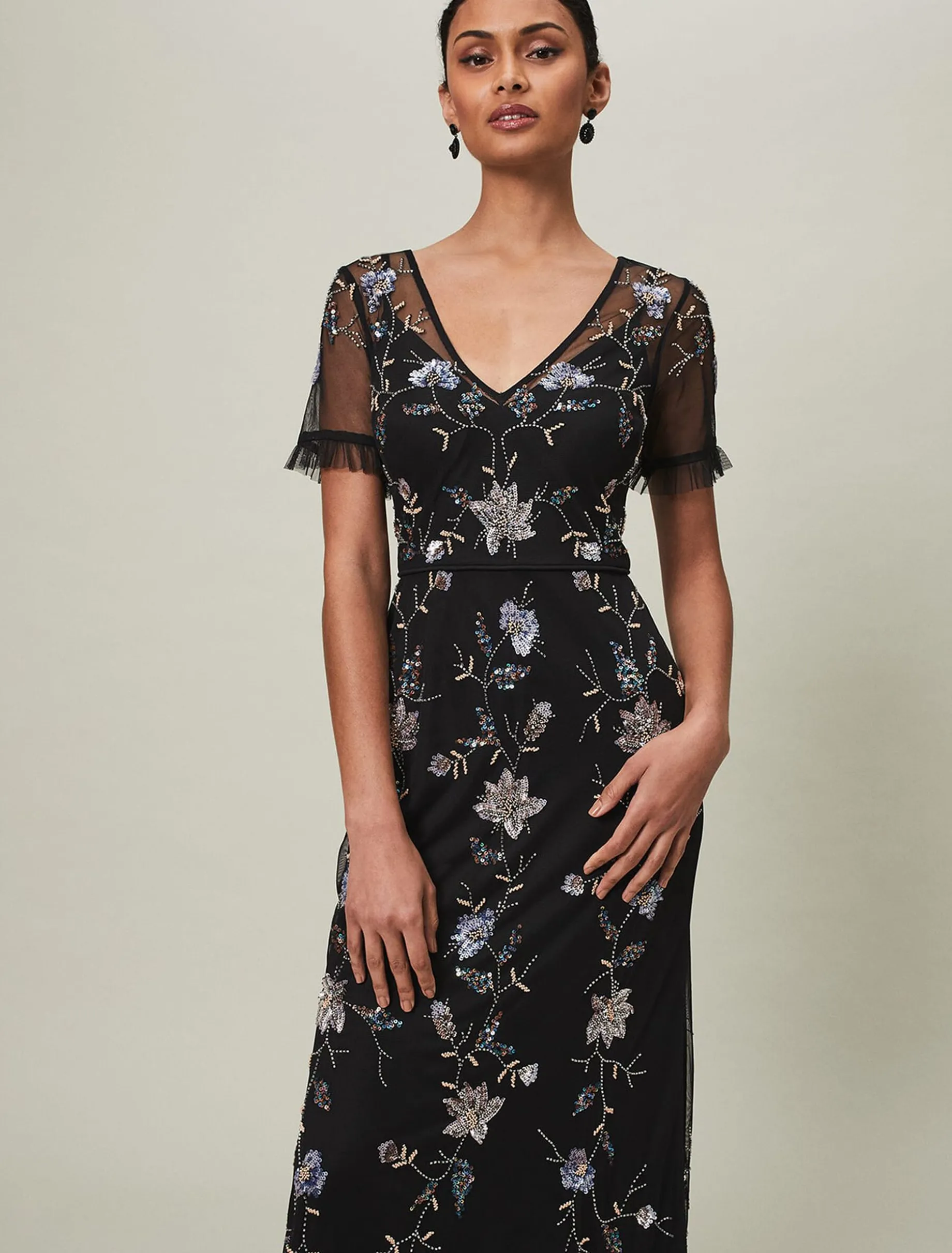 Sierra Sequin Floral Dress