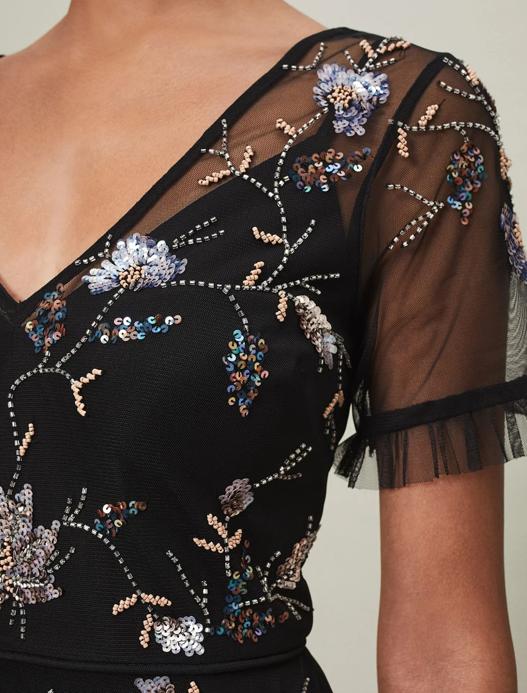 Sierra Sequin Floral Dress