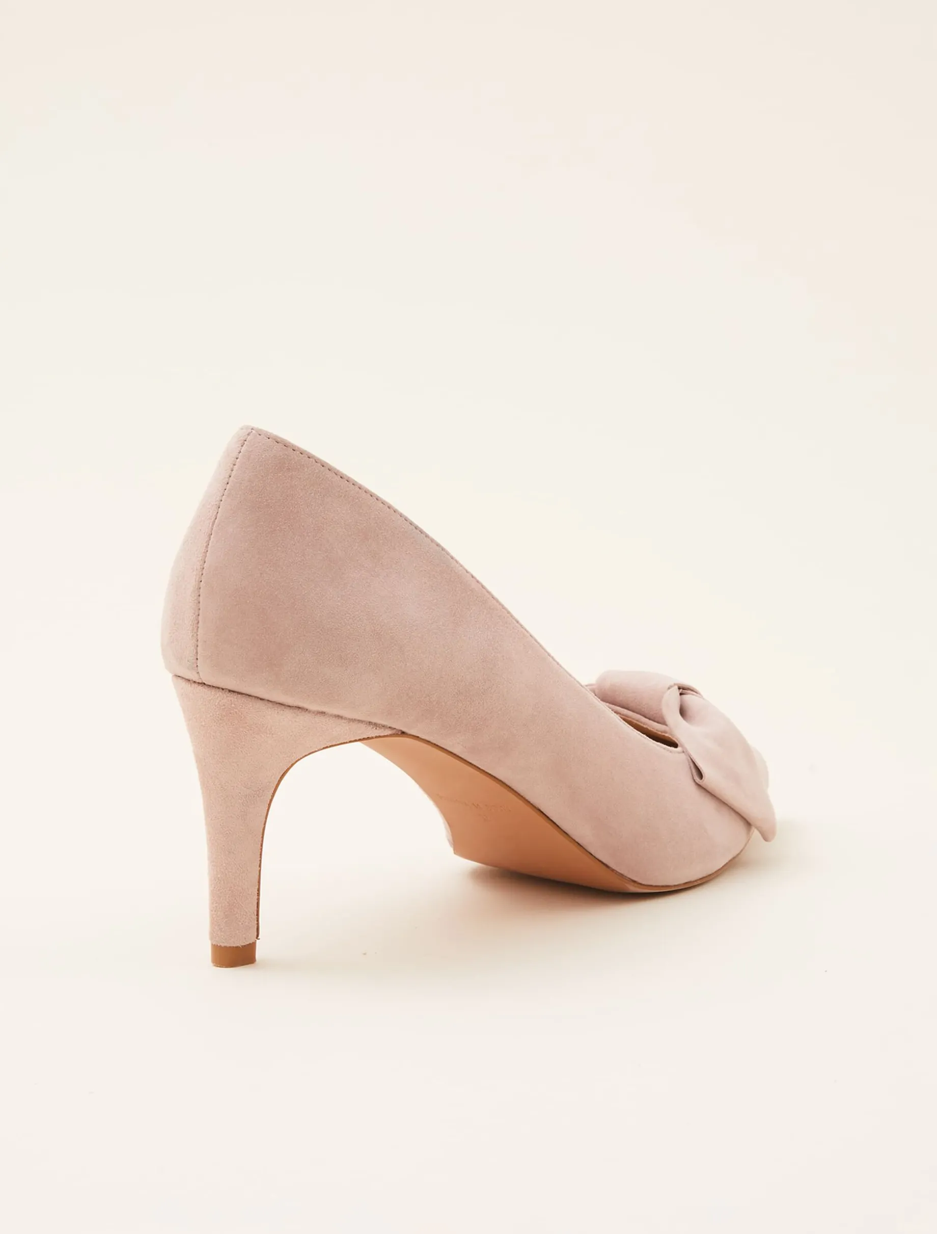Sim Suede Bow Court Shoe