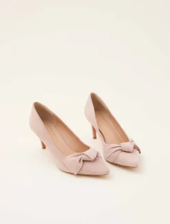 Sim Suede Bow Court Shoe