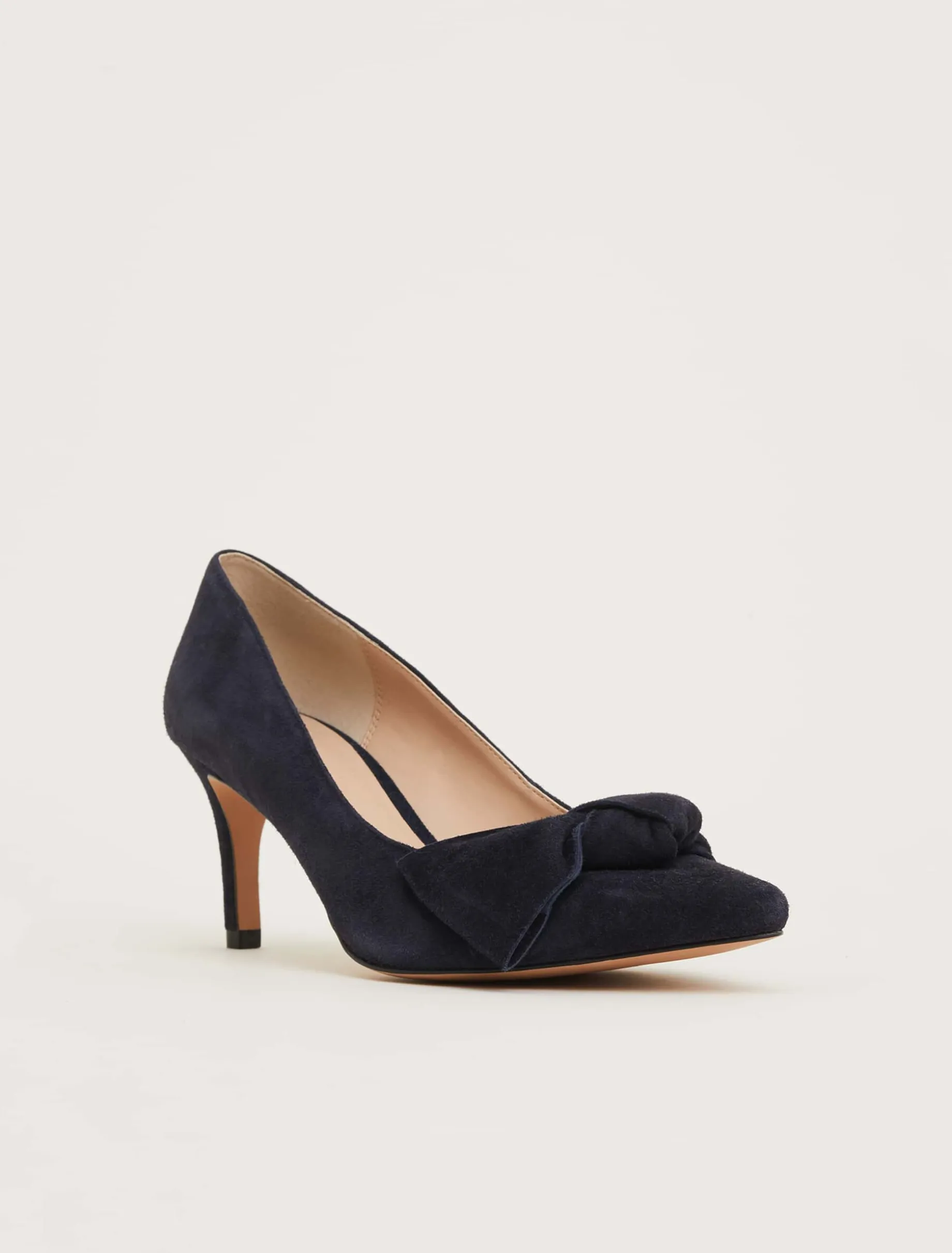 Sim Suede Bow Court Shoe