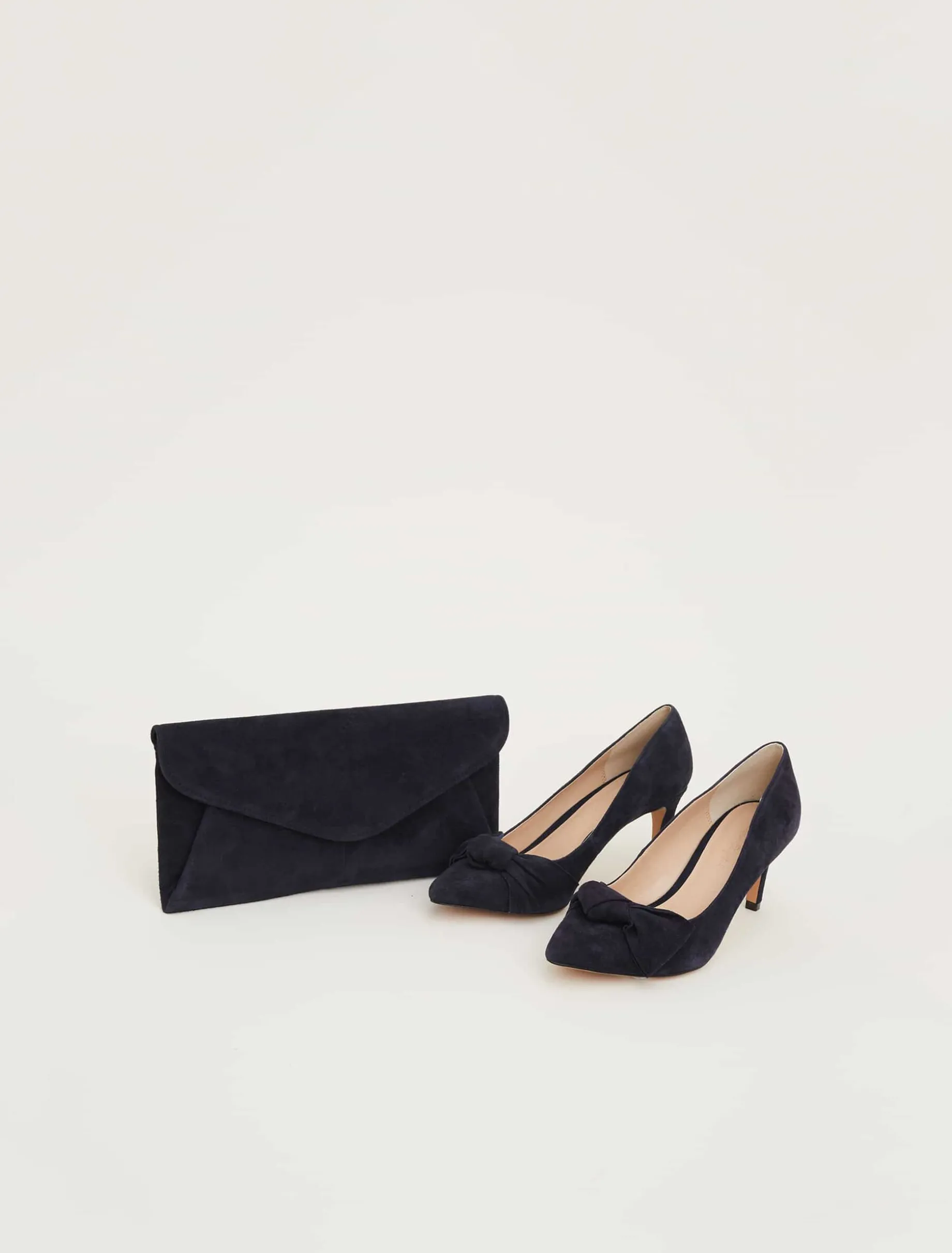 Sim Suede Bow Court Shoe