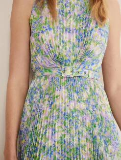 Simara Daisy Pleated Midi Dress