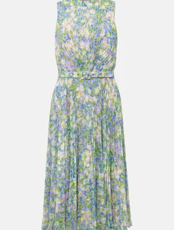 Simara Daisy Pleated Midi Dress