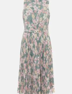 Simara Floral Pleated Dress