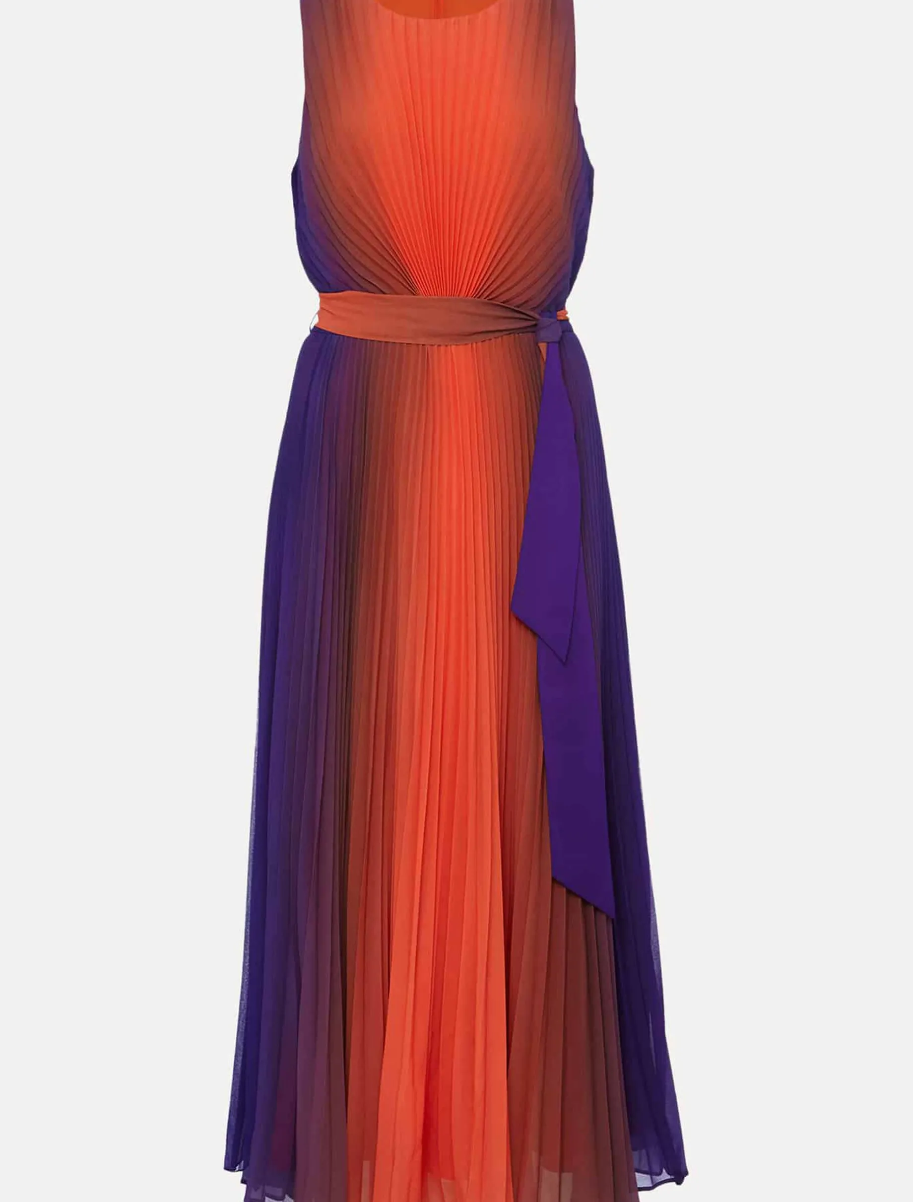 Simara Ombre Pleated Midi Dress