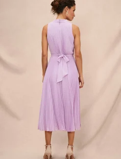 Simara Pleated Midi Dress