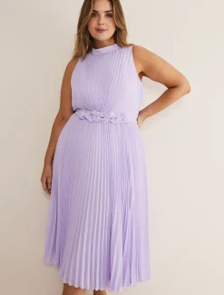Simara Pleated Midi Dress
