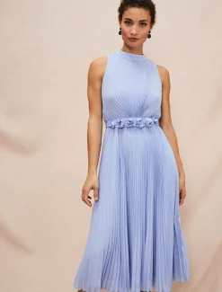 Simara Pleated Midi Dress