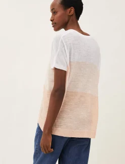 Simonea Colourblock Linen Top