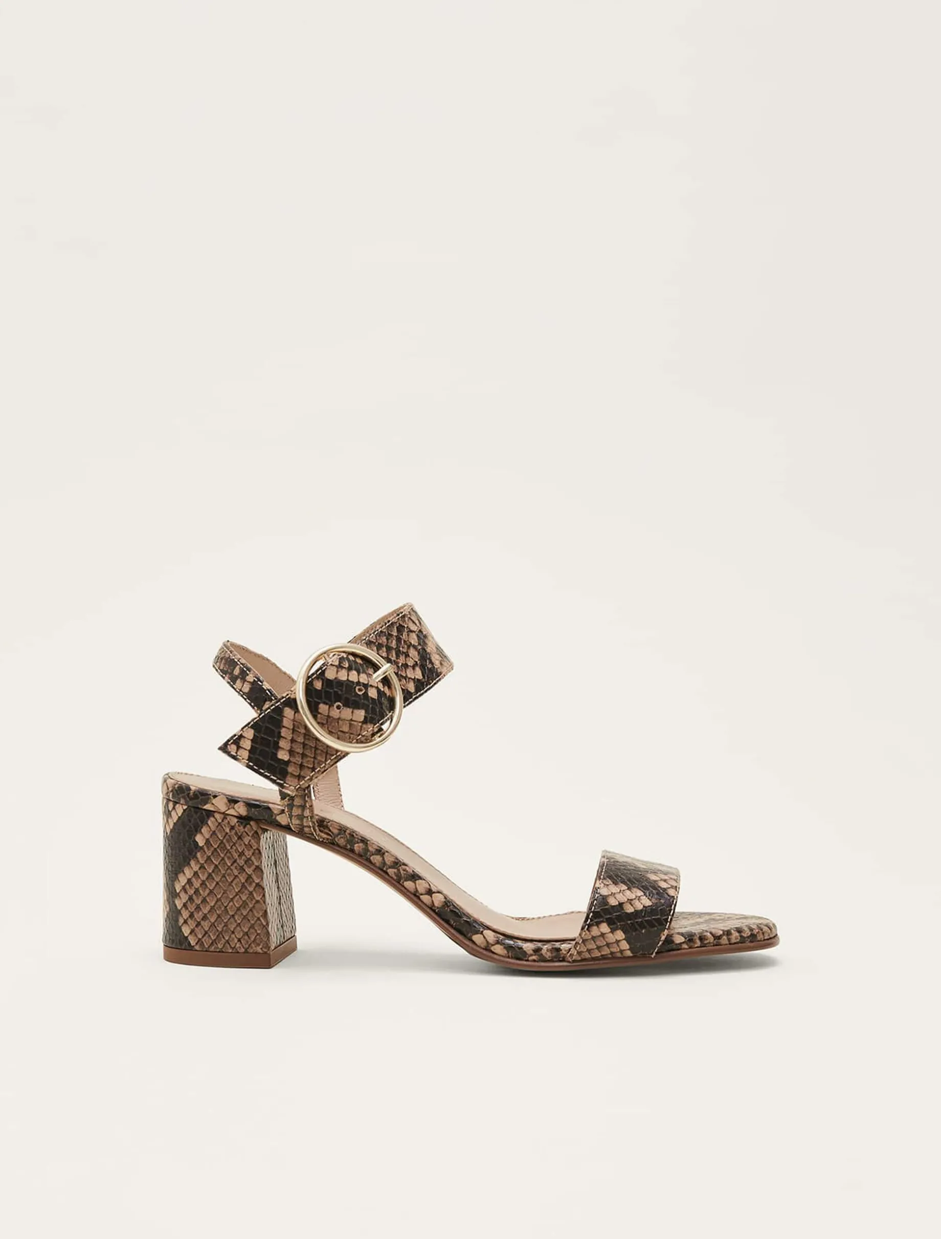 Skin Leather Buckle Sandals