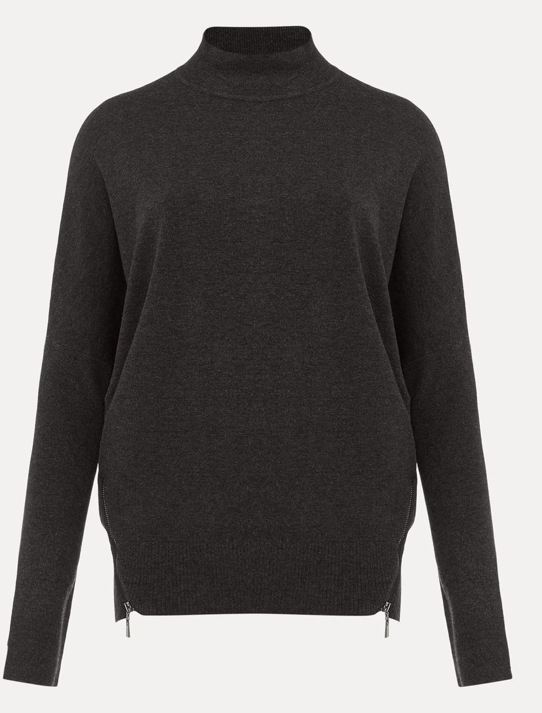 Skylar Roll Neck Zip Hem Jumper
